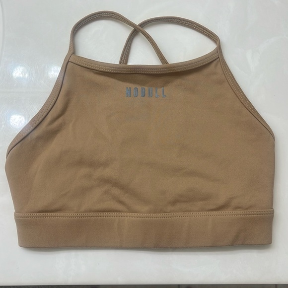 SAND MATTE NOBULL SPORTS BRA - Picture 1 of 5